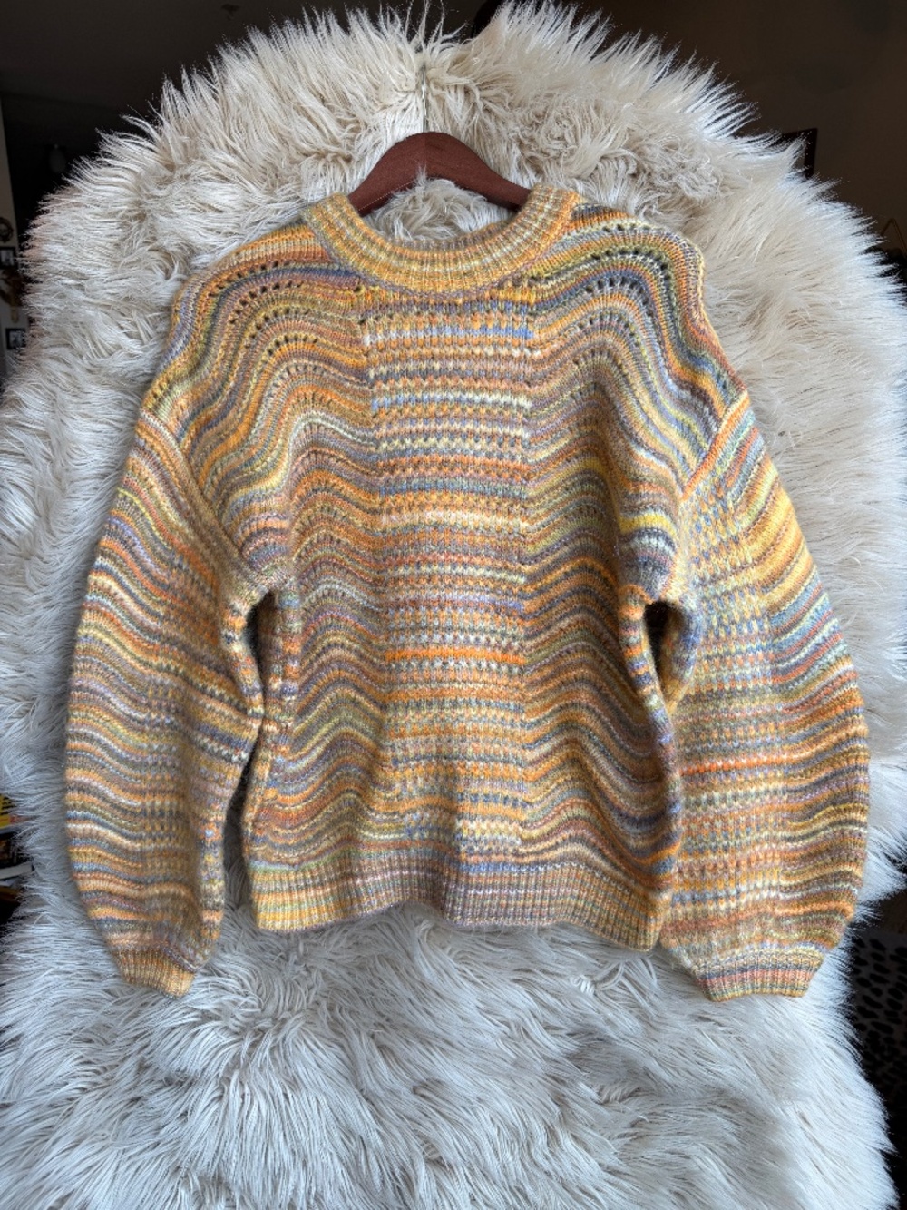 NWT • Universal Thread • Balloon Sleeve Sweater • XS • Yellow + Stripe
